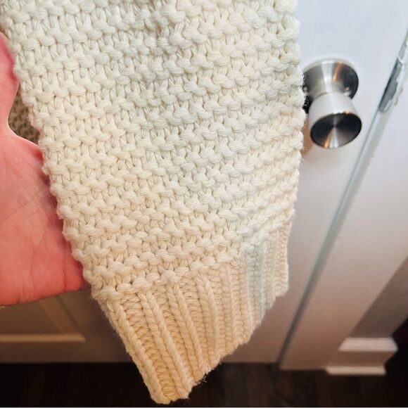 Miracle Relax More Ivory Midi Cardigan Tie Chunky Knit M/L - Picture 9 of 13